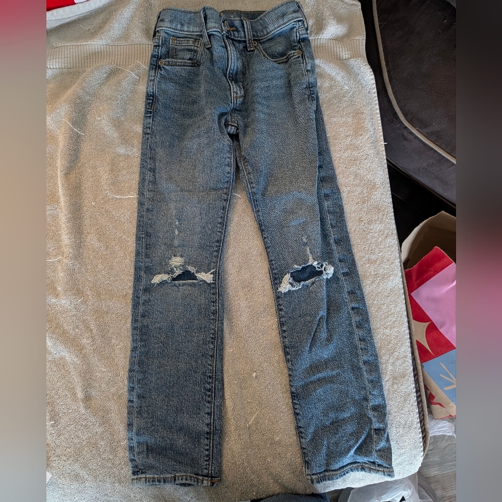 Distressed Blue Jeans Boy's Old Navy 10